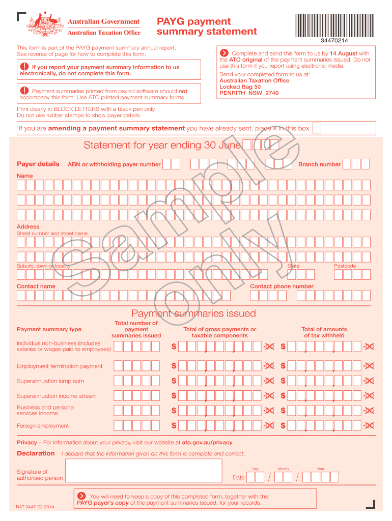 199A Statement A Summary Form