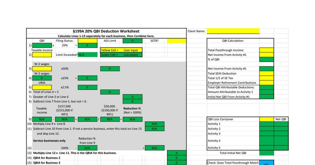 199A Worksheet R Taxpros